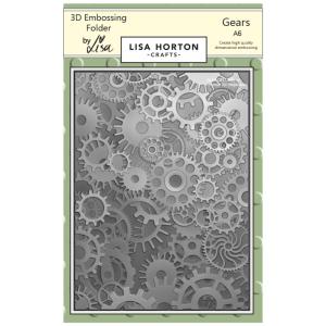Lisa Horton - Embossing Folder - 3D - Gears Cheap Sale Sale
