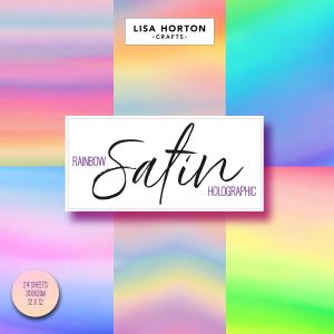 Lisa Horton - Foil Cardstock - Rainbow Satin Holographic  -  12x12" Sale Ebay