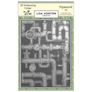 Lisa Horton - Embossing Folder - 3D - Pipework Free Shipping Buy