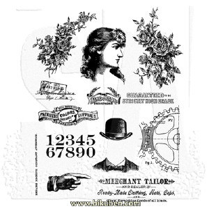 Tim Holtz Collection - Ladies & Gentlemen - Stamps Visa Payment For Sale
