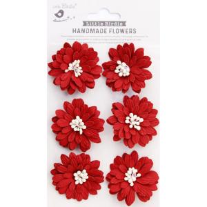 Little Birdie - Astra paper flowers  - Cardinal Red With Paypal For Sale