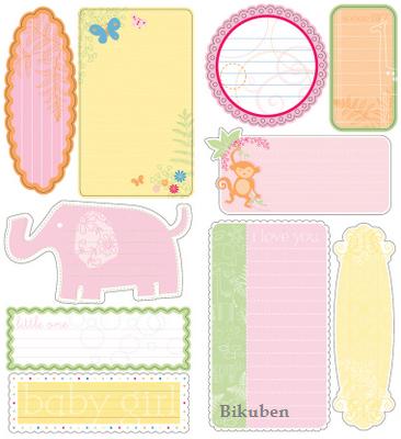 LYB - Baby Safari Girl - Journaling Pieces Cardstock Stickers Store Online