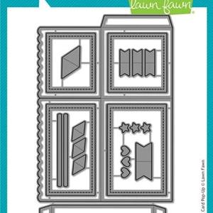 Lawn Fawn - Cuts Cusom Craft Dies - Scalloped Box Card Pop Up Die Sale Low Shipping Fee