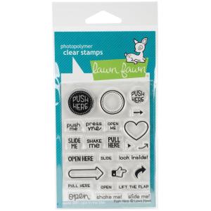 Lawn Fawn - Clear Stamps - Push here Cheap Pice Store