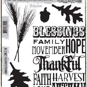 Tim Holtz Collection - Thankful Silhouettes - Stamps Outlet Brand New Unisex