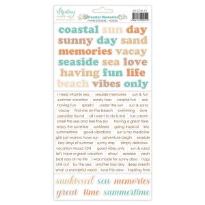 Mintay - Coastal Memories - Paper Stickers Words - 6 x 12" Cheap Brand New Unisex