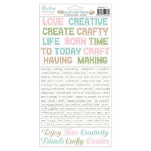 Mintay - In my Craftroom - Paper Stickers Words - 6 x 12" Discount Low Pice