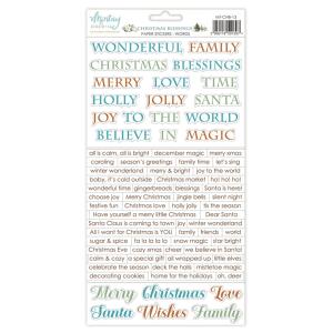 Mintay - Christmas Blessings - Paper Stickers Words - 6 x 12" Discount Best Seller
