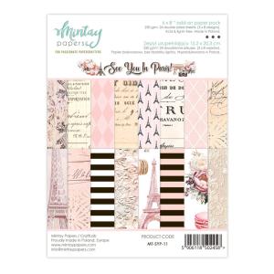 Mintay Papers - See you in Paris  - Add On Paper Pad -  6 x 8" Cheap Sale Finishline