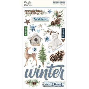 Simple Stories - Fresh Snow - Chipboard Stickers Wide Range Of Cheap Online