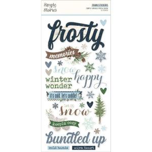 Simple Stories - Fresh Snow - Foam Stickers Wide Range Of Online
