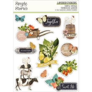 Simple Stories - Farmhouse Garden - Layered Stickers Discount For Cheap