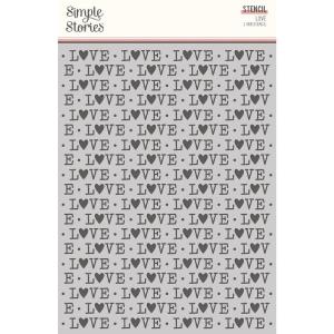 Simple Stories  - Love Story -  Stencil - Love Big Sale