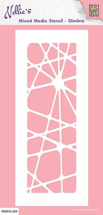 Nellie Snellen - Mixed Media Stencil - Slimline Abstract Cheap Sale 100% Original