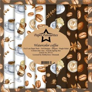 Paper Favourites - Watercolor Coffee - Paper Pack    6 x 6" Classic Cheap Pice