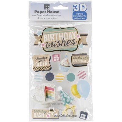 Paper House - 3D sticker - Birthday Wishes Hot Sale Online