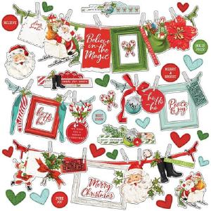 Simple Stories - Simple Vintage North Pole - Banner Cardstock Stickers  12 x 12" High Quality Cheap Pice