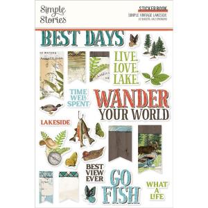 Simple Stories - Vintage Lakeside - Sticker Book Marketable