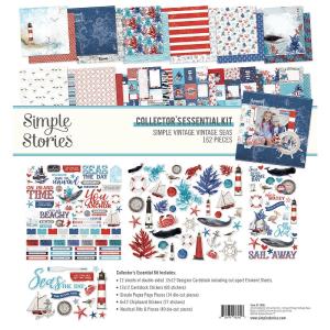 Simple Stories - Simple Vintage Seas - Collectors Essentials Kit - 12 x 12" Cheap Pice Free Shipping