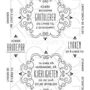 Kort & Godt - Clearstamps  Medium Plate - Hånd i Hånd Great Deals Sale Online