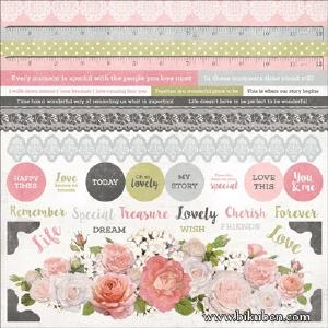 KaiserCraft - Cottage Rose - 12x12" Sticker Sheet Buy Cheap Free Shipping