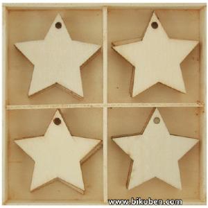 KaiserCraft -  Lucky Dip - Wood Flourishes - Stars Cheap Tumblr
