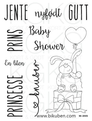 Kort & Godt - Clearstamps  Medium Plate - Baby Shower Cheapest Pice Online
