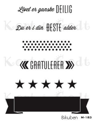 Kort & Godt - Clearstamps Medium Plate - Banner Best Wholesale Cheap Pice