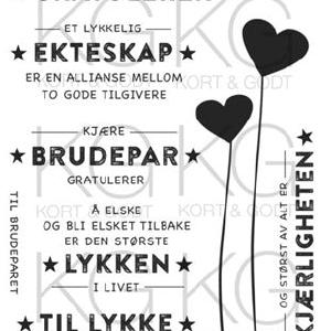 Kort & Godt - Clearstamps  Medium Plate - Hjerteballonger Sale Explore