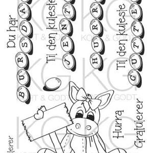 Kort & Godt - Clearstamps  Medium Plate - Ballongskrift Enjoy Cheap Pice
