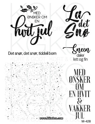 Kort & Godt - Clearstamps Medium plate - La det snø Free Shipping Footlocker Finishline
