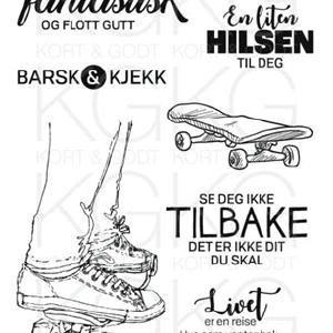 Kort & Godt - Clearstamps  Medium Plate - Dagens Mann Cheap Pice Wholesale Pice