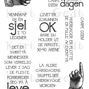 Kort & Godt - Clearstamps Medium Plate - Carpe Diem Outlet Deals