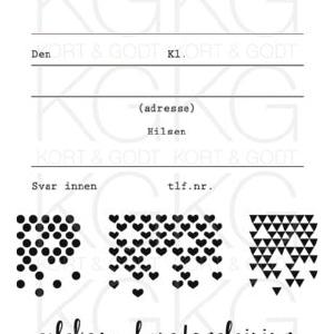 Kort & Godt - Clearstamps  Medium Plate - Inviterer Herved.. The Cheapest Cheap Pice