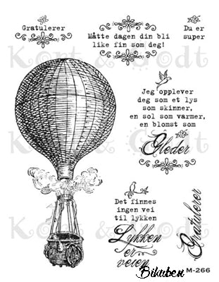 Kort & Godt - Clearstamps  Medium Plate - Luftballong Clearance 2025 Unisex