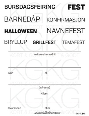 Kort & Godt - Clearstamps Medium plate - Inviteres herved Discount Best Sale