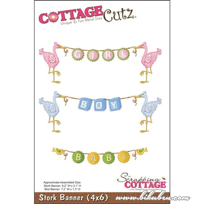 CottageCutz - Stork Banner Dies Reliable Sale Online