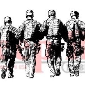Deep Red Stamps - Band of Soldiers - Cling Stamp Sale Get To Buy
