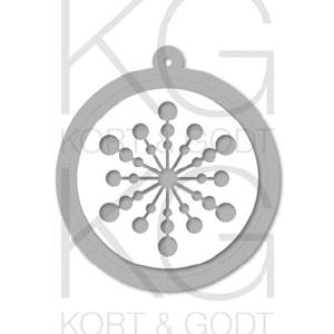 Kort & Godt - Dies - Sirkel med snøkrystall og Tag Cheap Explore