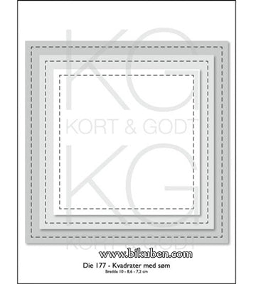 Kort & Godt - Dies - Kvadrater med Søm Very Cheap Sale Online