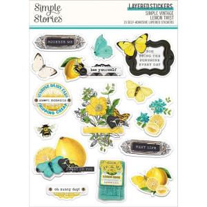 Simple Stories - Lemon Twist - Layered Stickers Purchase Cheap Pice