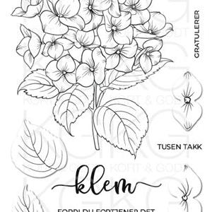 Kort & Godt - Stempler og Die - Sett # 12 - Hortensia Free Shipping Tumblr