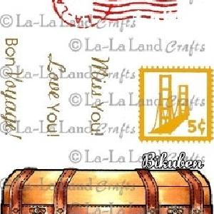 La La Land Crafts - Suitcase Stamp Set - Red Rubberstamp Outlet Lowest Pice