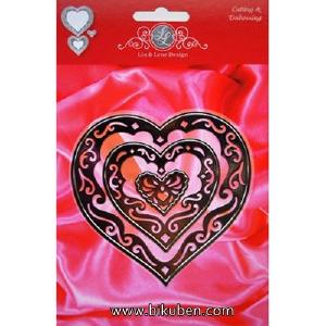 Lin & Lene Dies -  3 piece Heart Free Shipping Browse