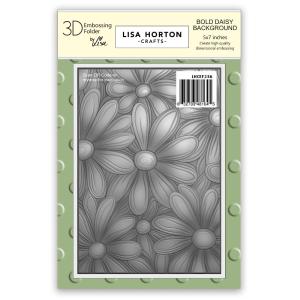 Lisa Horton - Embossing Folder - 3D - Bold Daisy Background Excellent Sale Online