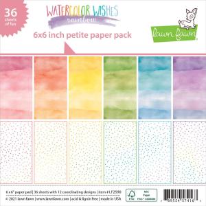 Lawn Fawn - Watercolor Wishes Rainbow - Paper pack -  6 x 6" Cheap Sale Outlet Store