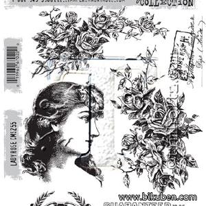 Tim Holtz Collection - Lady Rose - Stamps Buy Authentic Online