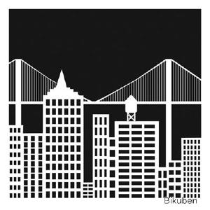 The Crafter's Workshop - Cityscape Template 6x6" Clearance For Cheap