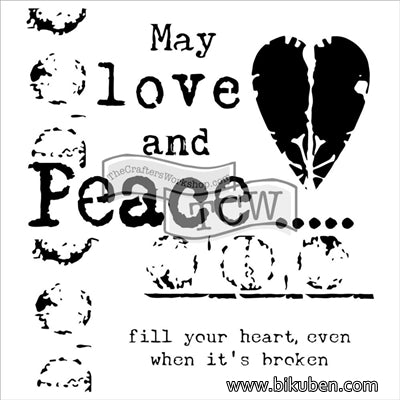 The Crafter's Workshop - Love and Peace 6x6" For Nice Cheap Price