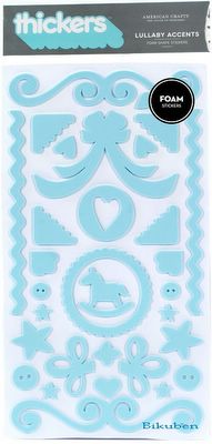 Thickers: LULLABY ACCENTS - Powder Foam Shape Stickers Lowest Pice